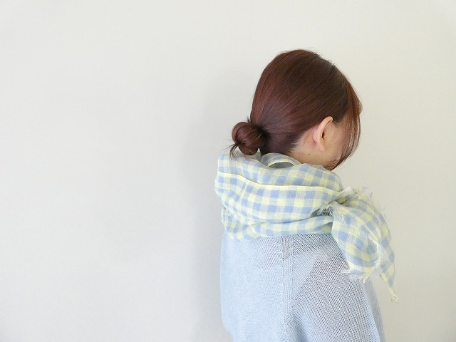 hint hint(ヒントヒント) リネンギンガムストールの商品画像5
