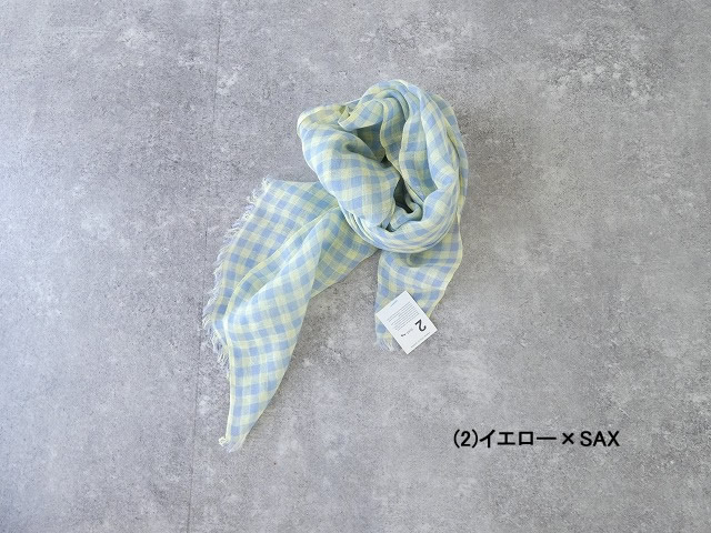 hint hint(ヒントヒント) リネンギンガムストールの商品画像7