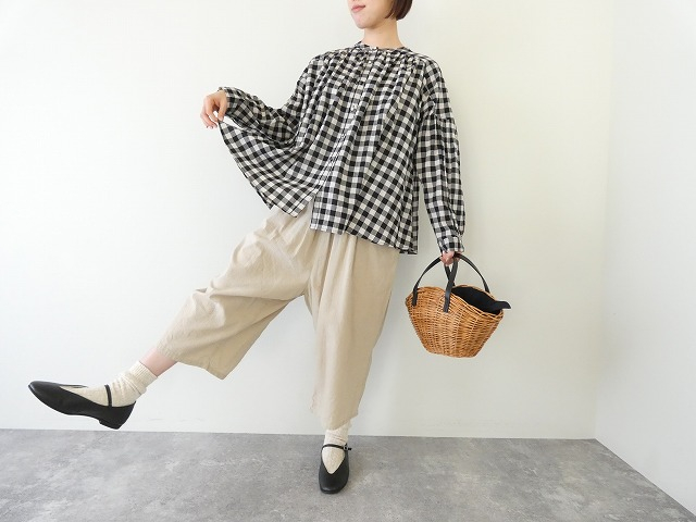 TANG(タング) コットンボイルチェックブラウスの商品画像1