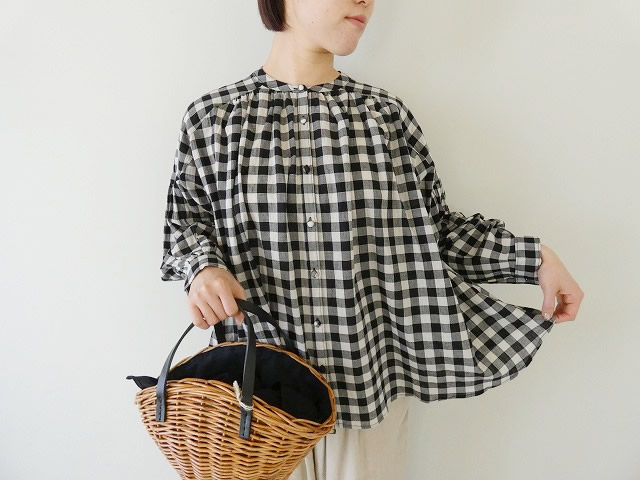 TANG(タング) コットンボイルチェックブラウスの商品画像4