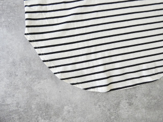 tumugu(ツムグ) スープレコットンボーダー天竺裾ラウンド7分袖ロングTシャツの商品画像33