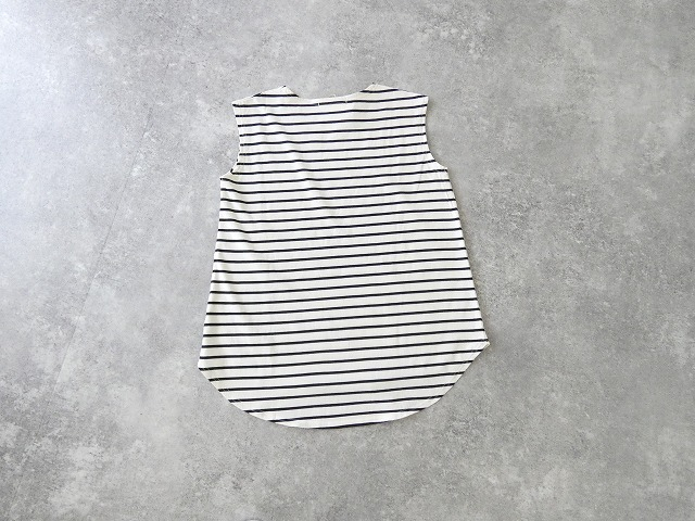 tumugu(ツムグ) スープレコットンボーダー天竺裾ラウンドタンクトップの商品画像8