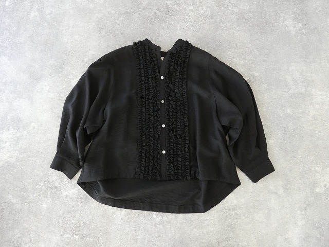 FIL DE FER(フィルデフェール) レーヨンシャンタンショートフリルシャツの商品画像9