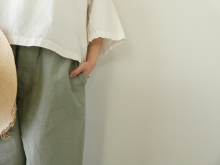 Hands of creation(ハンズオブクリエイション) 綿麻ライトバックサテンイージーワイドパンツの商品画像21
