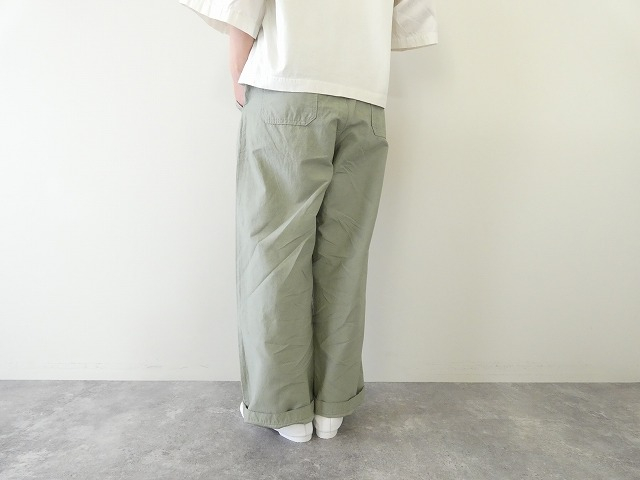 Hands of creation(ハンズオブクリエイション) 綿麻ライトバックサテンイージーワイドパンツの商品画像4