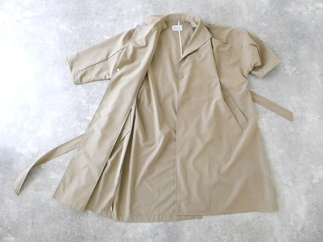 OUVERT(ウーヴェル) Pe/N割繊タフタヴィンテージタンブラー撥水加工ベルト付きコートの商品画像10