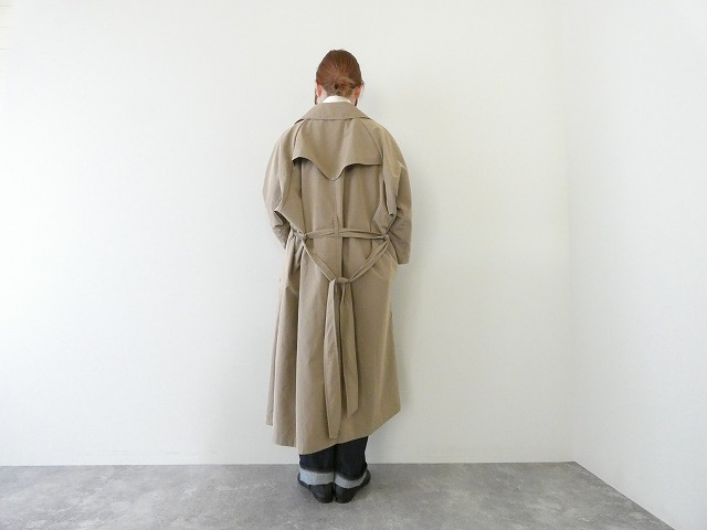 OUVERT(ウーヴェル) Pe/N割繊タフタヴィンテージタンブラー撥水加工ベルト付きコートの商品画像4