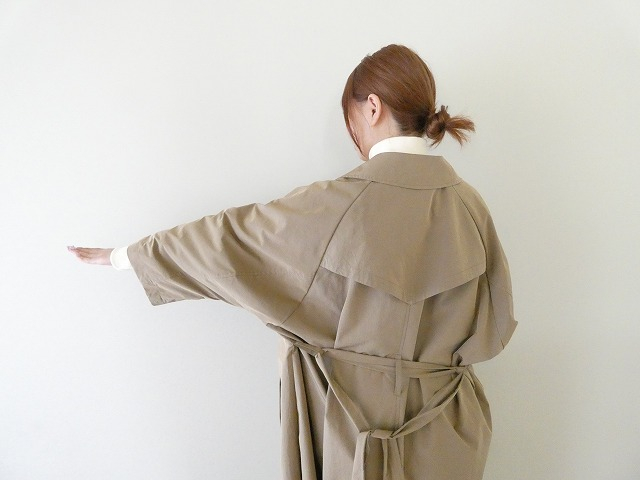 OUVERT(ウーヴェル) Pe/N割繊タフタヴィンテージタンブラー撥水加工ベルト付きコートの商品画像5