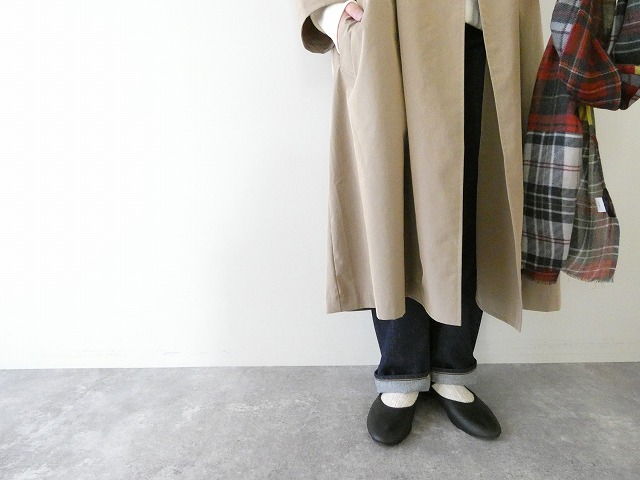 OUVERT(ウーヴェル) Pe/N割繊タフタヴィンテージタンブラー撥水加工ベルト付きコートの商品画像9