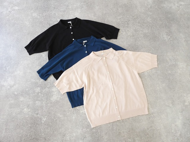 homspun(ホームスパン) ソフトコンパクトヤーン6分袖襟付きカーディガンの商品画像3