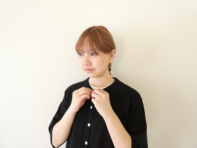 homspun(ホームスパン) ソフトコンパクトヤーン6分袖襟付きカーディガンの商品画像5