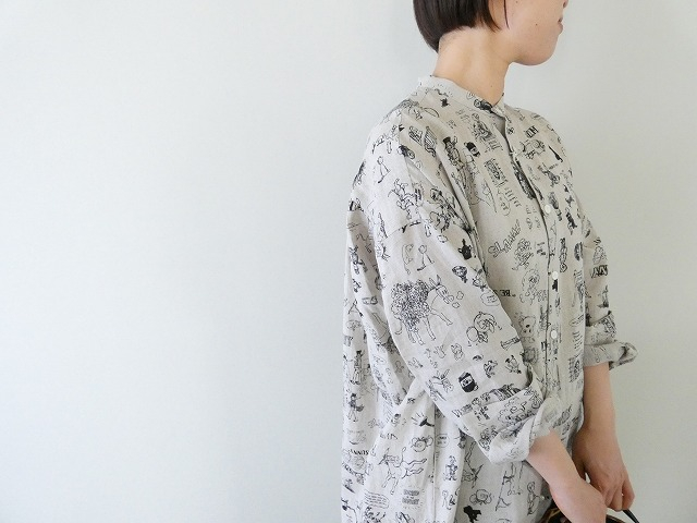 R&D.M.Co-(オールドマンズテーラー) グラフティスタンドカラーシャツ GRAFFITI STAND COLLAR SHIRTの商品画像5