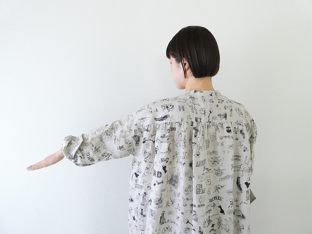 R&D.M.Co-(オールドマンズテーラー) グラフティスタンドカラーシャツ GRAFFITI STAND COLLAR SHIRTの商品画像8