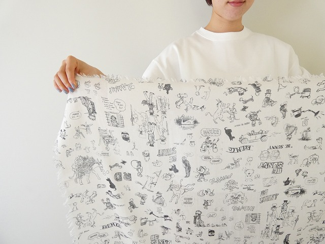R&D.M.Co-(オールドマンズテーラー) GRAFFITI  GAUZE SHAWLの商品画像4