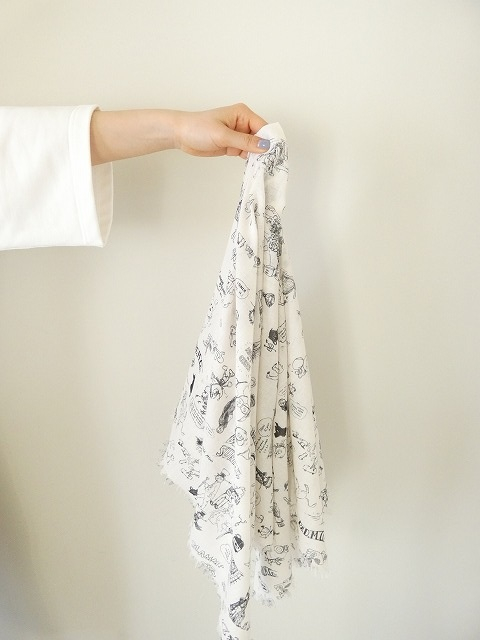 R&D.M.Co-(オールドマンズテーラー) GRAFFITI  GAUZE SHAWLの商品画像5