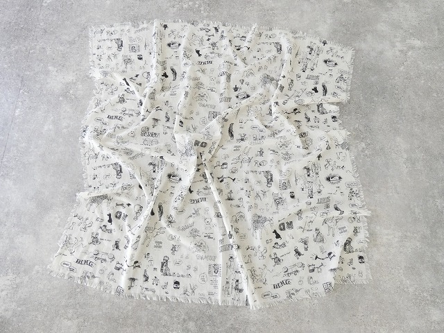 R&D.M.Co-(オールドマンズテーラー) GRAFFITI  GAUZE SHAWLの商品画像7