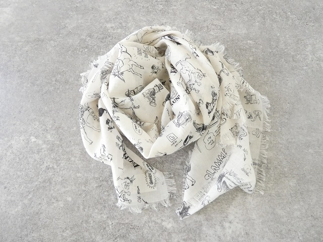 R&D.M.Co-(オールドマンズテーラー) GRAFFITI  GAUZE SHAWLの商品画像8