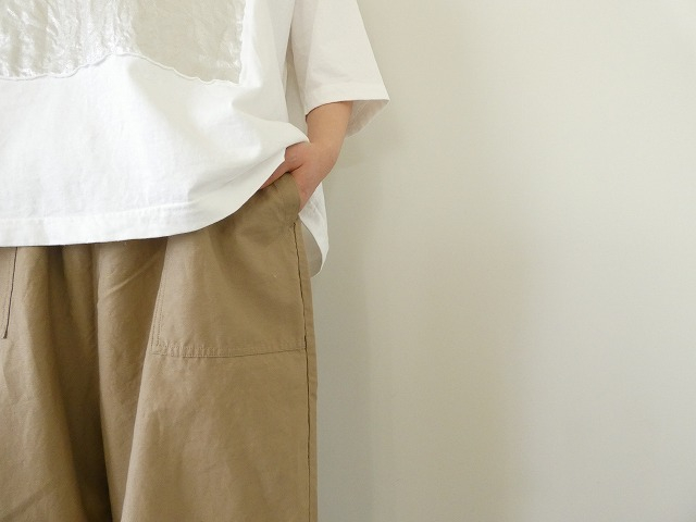 prit(プリット) コットンリネンバックサテン裾ダーツベイカーパンツの商品画像4