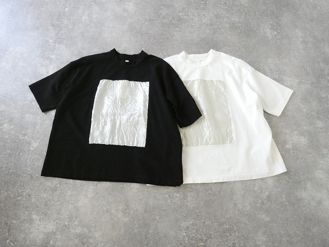 prit(プリット) 空紡天竺×リネン箔プリント5分袖フレームTシャツの商品画像3