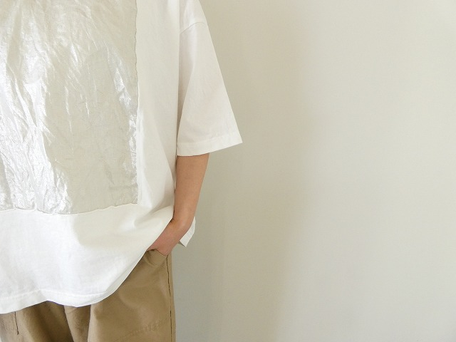 prit(プリット) 空紡天竺×リネン箔プリント5分袖フレームTシャツの商品画像7