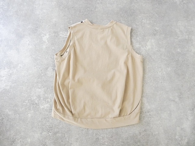 prit(プリット) 強撚引き揃え天竺リネンコットンランダムドット刺繍切替プルオーバーベストの商品画像29