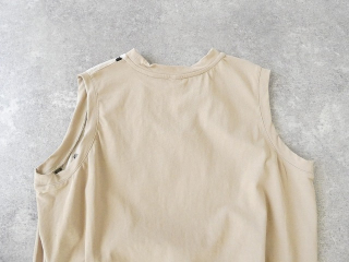 prit(プリット) 強撚引き揃え天竺リネンコットンランダムドット刺繍切替プルオーバーベストの商品画像33