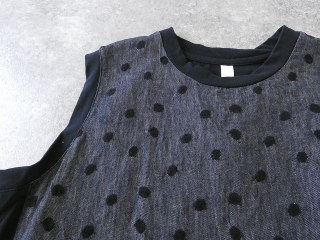 prit(プリット) 強撚引き揃え天竺リネンコットンランダムドット刺繍切替プルオーバーベストの商品画像44