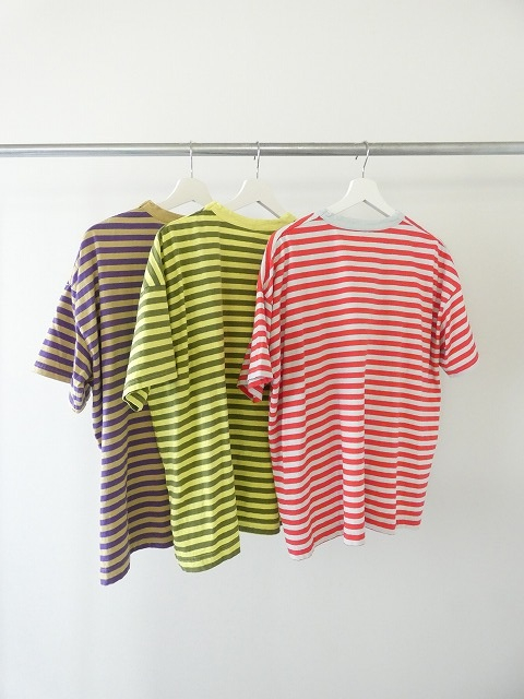 prit(プリット) リサイクル天竺カラーボーダー5分袖ワイドTシャツの商品画像10