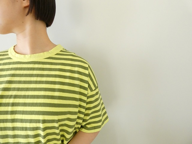 prit(プリット) リサイクル天竺カラーボーダー5分袖ワイドTシャツの商品画像4