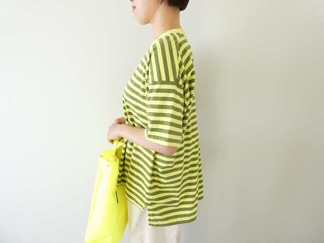 prit(プリット) リサイクル天竺カラーボーダー5分袖ワイドTシャツの商品画像7