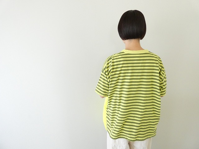 prit(プリット) リサイクル天竺カラーボーダー5分袖ワイドTシャツの商品画像8