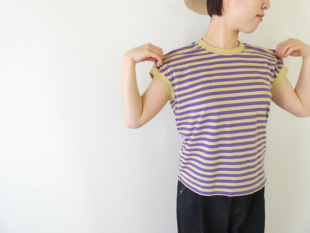 prit(プリット) リサイクル天竺カラーボーダーフレンチスリーブの商品画像2