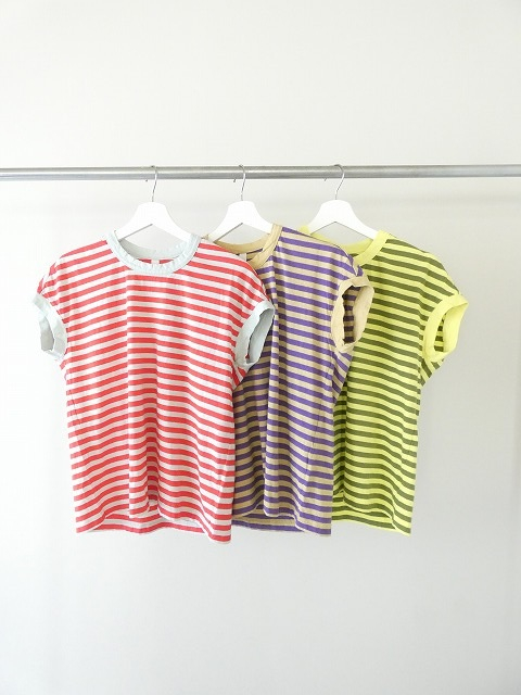 prit(プリット) リサイクル天竺カラーボーダーフレンチスリーブの商品画像3