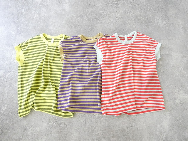 prit(プリット) リサイクル天竺カラーボーダーフレンチスリーブの商品画像9