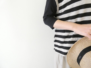 prit(プリット) 40/1ヨーロッパリネン天竺ボーダーオーバーサイズプルベストの商品画像17