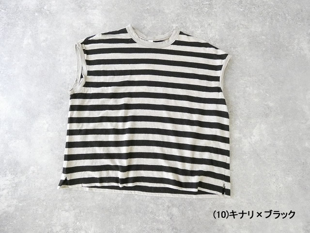 prit(プリット) 40/1ヨーロッパリネン天竺ボーダーオーバーサイズプルベストの商品画像28