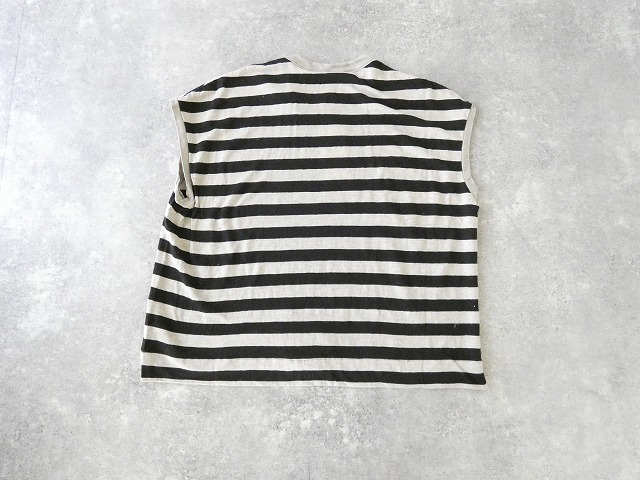 prit(プリット) 40/1ヨーロッパリネン天竺ボーダーオーバーサイズプルベストの商品画像29