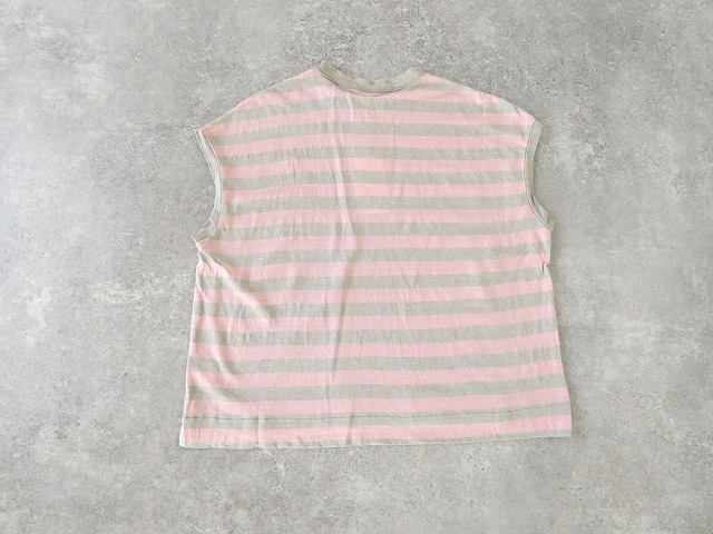 prit(プリット) 40/1ヨーロッパリネン天竺ボーダーオーバーサイズプルベストの商品画像43