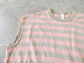 prit(プリット) 40/1ヨーロッパリネン天竺ボーダーオーバーサイズプルベストの商品画像45