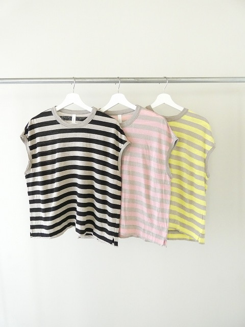 prit(プリット) 40/1ヨーロッパリネン天竺ボーダーオーバーサイズプルベストの商品画像8