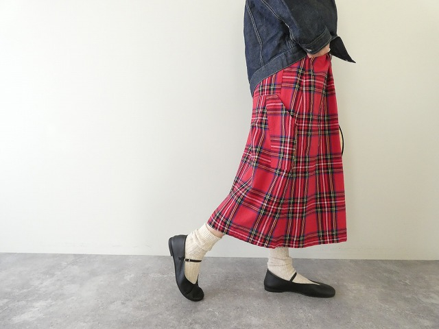 Sarahwear(サラウェア) コットンリネンタータンチェックペインタースカートの商品画像4