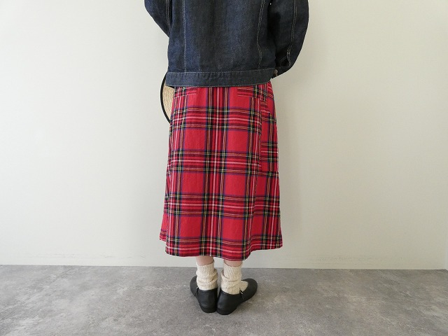 Sarahwear(サラウェア) コットンリネンタータンチェックペインタースカートの商品画像9