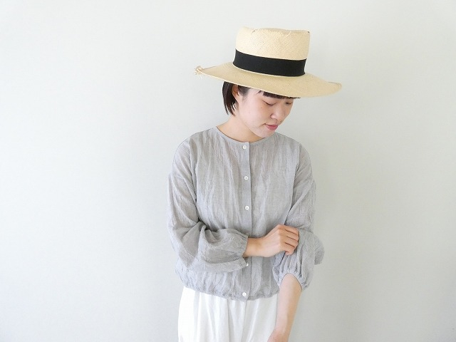 SSC コットンリネンボイルワッシャーギャザーコクーンブラウスの商品画像1