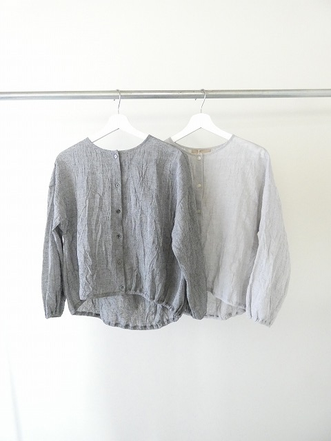 SSC コットンリネンボイルワッシャーギャザーコクーンブラウスの商品画像10