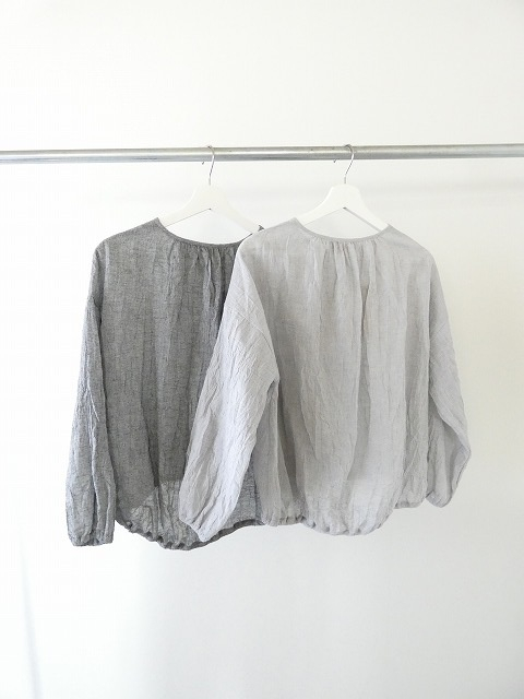 SSC コットンリネンボイルワッシャーギャザーコクーンブラウスの商品画像11