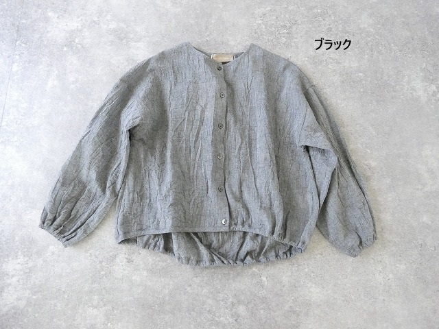 SSC コットンリネンボイルワッシャーギャザーコクーンブラウスの商品画像28