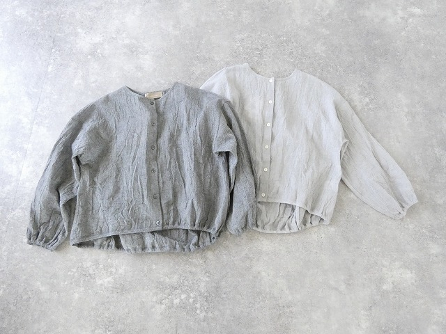 SSC コットンリネンボイルワッシャーギャザーコクーンブラウスの商品画像3