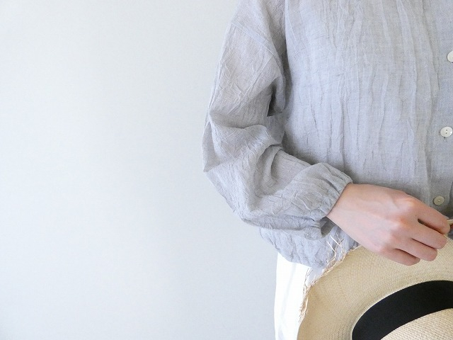 SSC コットンリネンボイルワッシャーギャザーコクーンブラウスの商品画像6