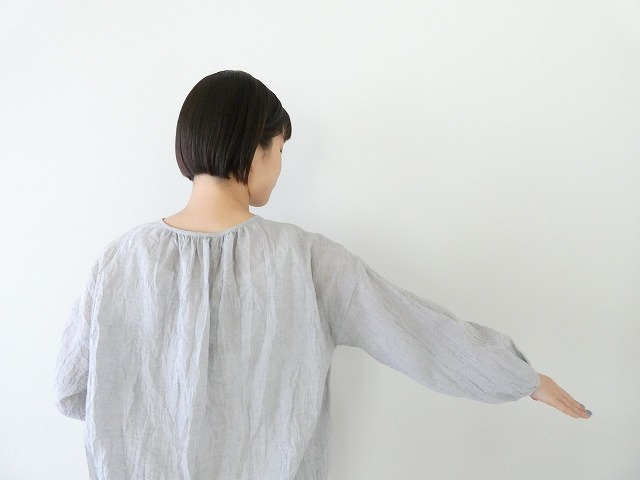 SSC コットンリネンボイルワッシャーギャザーコクーンブラウスの商品画像7