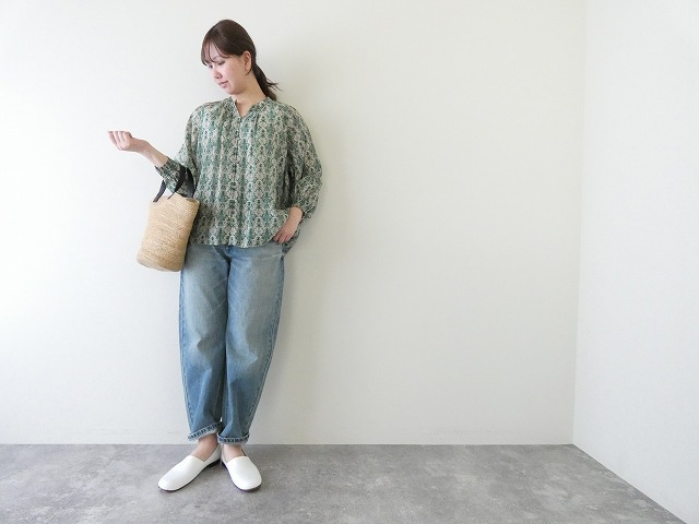 NOMBRE IMPAIR(ノンブルアンペール) シアーアラベスクプリントピンタックブラウスの商品画像1